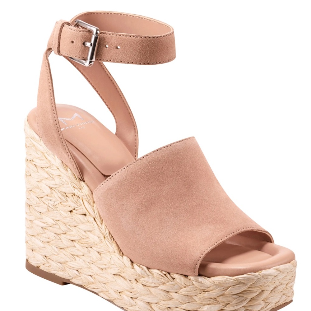 Marc Fisher Nude Wedge Sandals